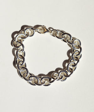 Silver Oval Chain Bracelet NYC fine jewelry brooklyn NY New York jeweler sustainable ethical greenpoint engagement