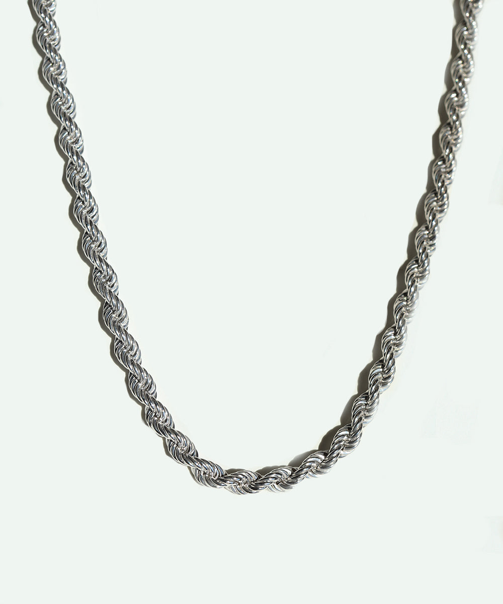 silver rope Chain necklace NYC fine jewelry brooklyn NY New York jeweler sustainable ethical greenpoint engagement