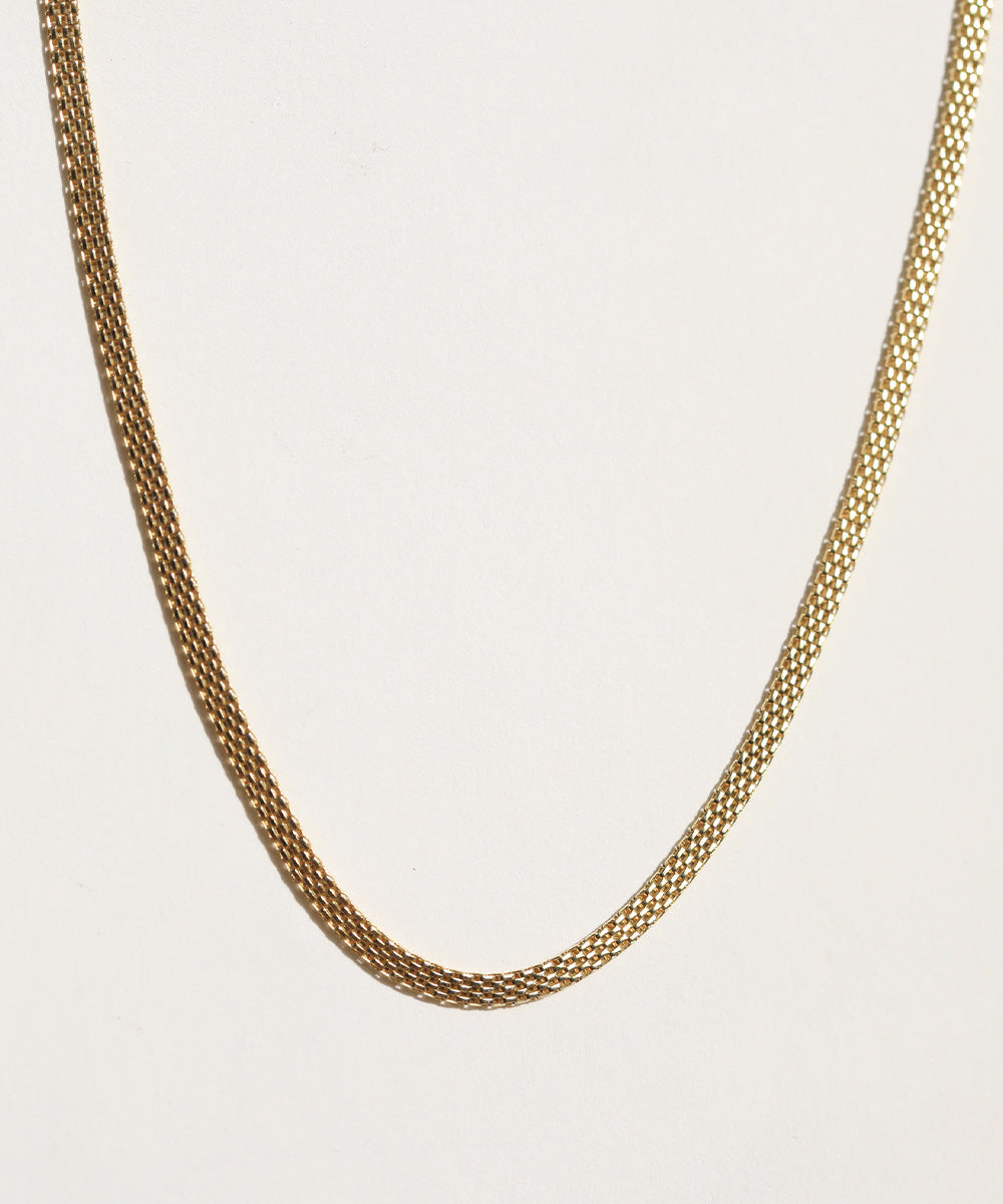 Brooklyn necklace NYC fine jewelry brooklyn NY New York jeweler sustainable ethical greenpoint engagement gold mesh chain necklace menswear 14k gold