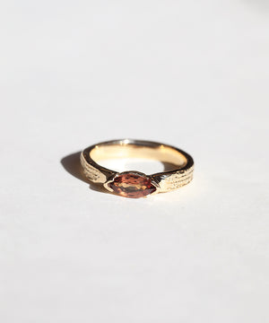 14k yellow gold sapphire ring NYC fine jewelry brooklyn NY New York jeweler sustainable ethical greenpoint engagement