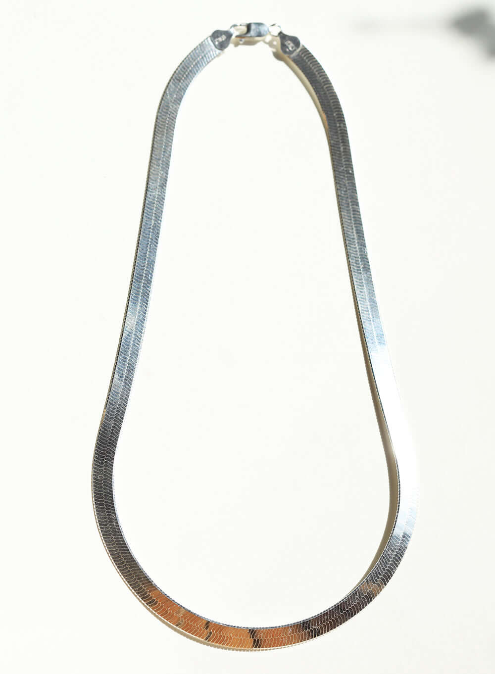 sterling silver herringbone necklace NYC fine jewelry brooklyn NY New York jeweler sustainable ethical greenpoint engagement