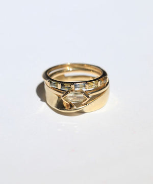 Bi-color Sapphire, Diamond, 14k Yellow Gold ring, Band ,Brooklyn, New York 