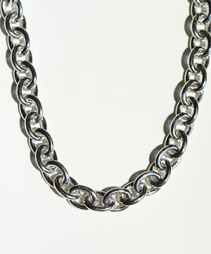Silver Oval chain Necklace NYC fine jewelry brooklyn NY New York jeweler sustainable ethical greenpoint engagement