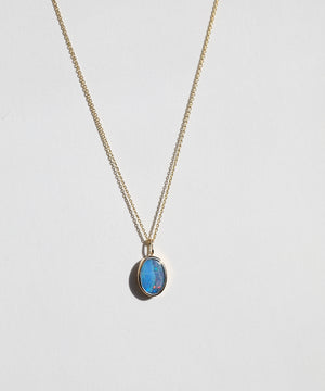Opal Necklace 14k Gold NYC fine jewelry brooklyn NY New York jeweler sustainable ethical greenpoint engagement