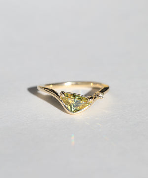 Ring Sapphire diamond,14k gold, NYC fine jewelry brooklyn NY New York jeweler sustainable ethical greenpoint engagement