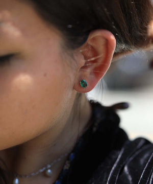 emerald earrings stud Brooklyn new york