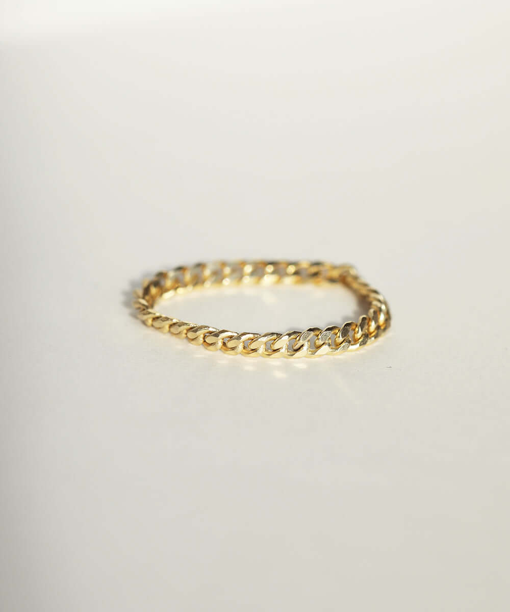 Curb Chain Gold Ring