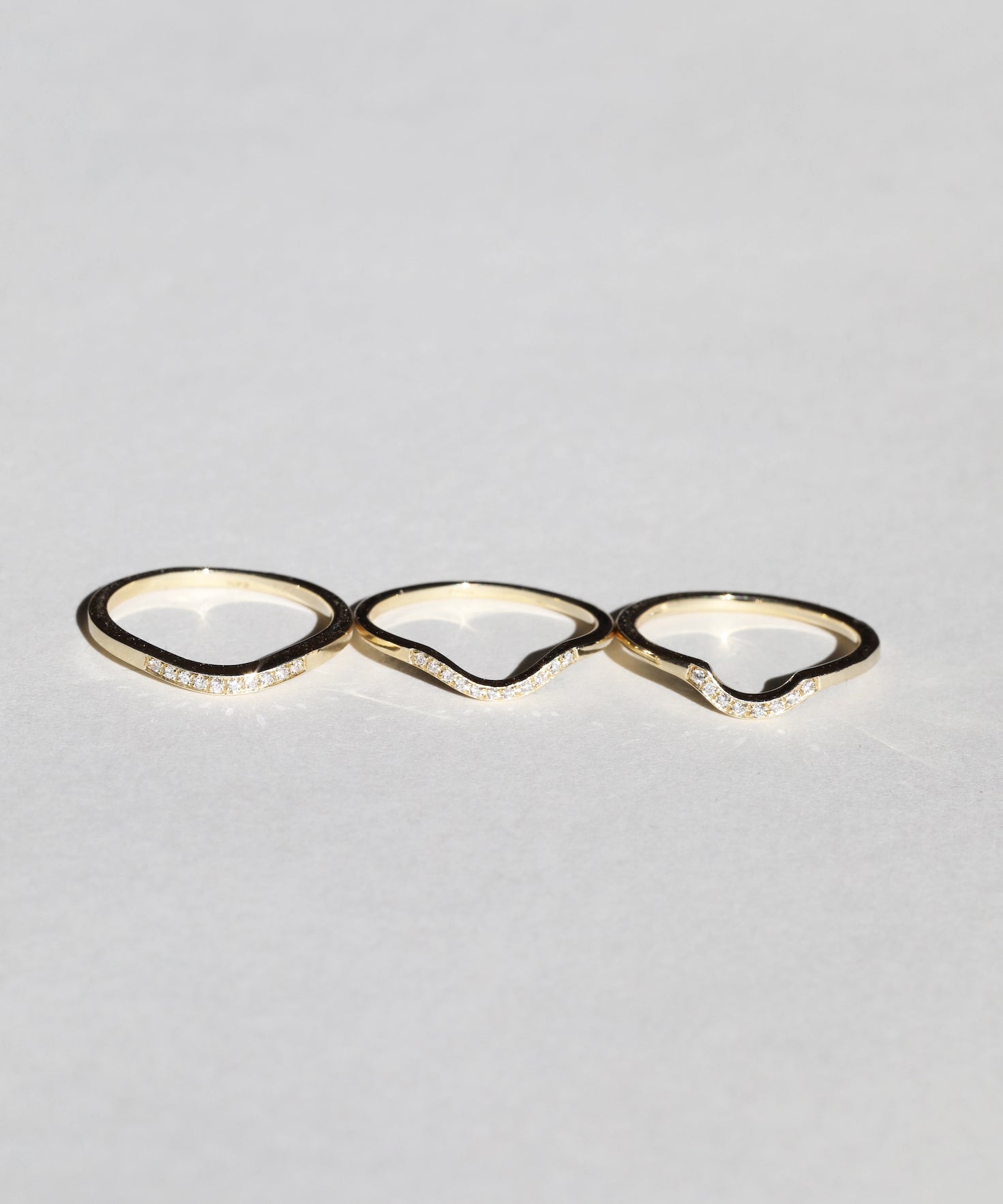 Unisex petite diamond wedding bands, responsibly sourced, recycled Brooklyn npc 