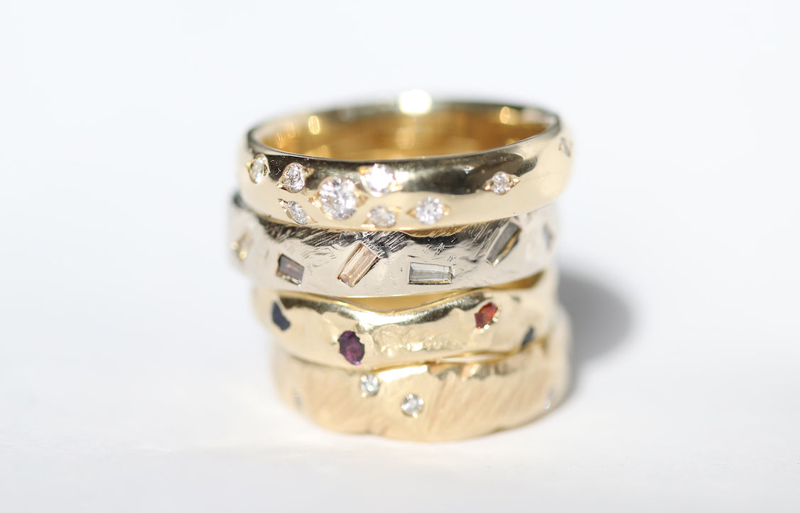 Mens Gold Diamond Wedding Bands Brooklyn Jewelry Deisgner NYC