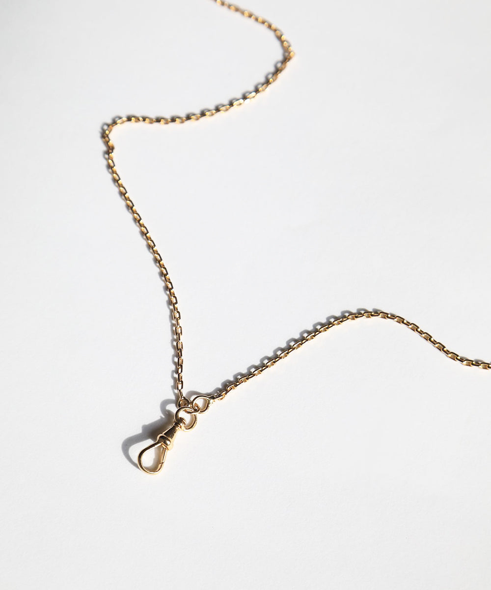 vintage 14k yellow gold dog clip necklace 1900s unique Macha Studio Greenpoint Brooklyn New York City unisex 11222