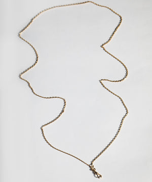 vintage 14k yellow gold dog clip necklace 1900s unique Macha Studio Greenpoint Brooklyn New York City unisex 11222
