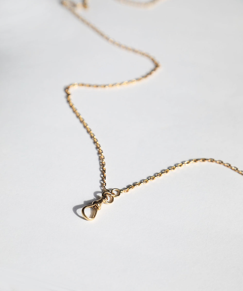 vintage 14k yellow gold dog clip necklace 1900s unique Macha Studio Greenpoint Brooklyn New York City unisex 11222