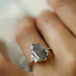 Salt & Pepper Diamond Engagement Ring, Macha Studio, Greenpoint, Brooklyn NYC
