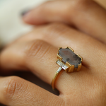 Salt & Pepper Diamond Engagement Ring, Macha Studio, Greenpoint, Brooklyn NYC