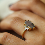Salt & Pepper Diamond Engagement Ring, Macha Studio, Greenpoint, Brooklyn NYC