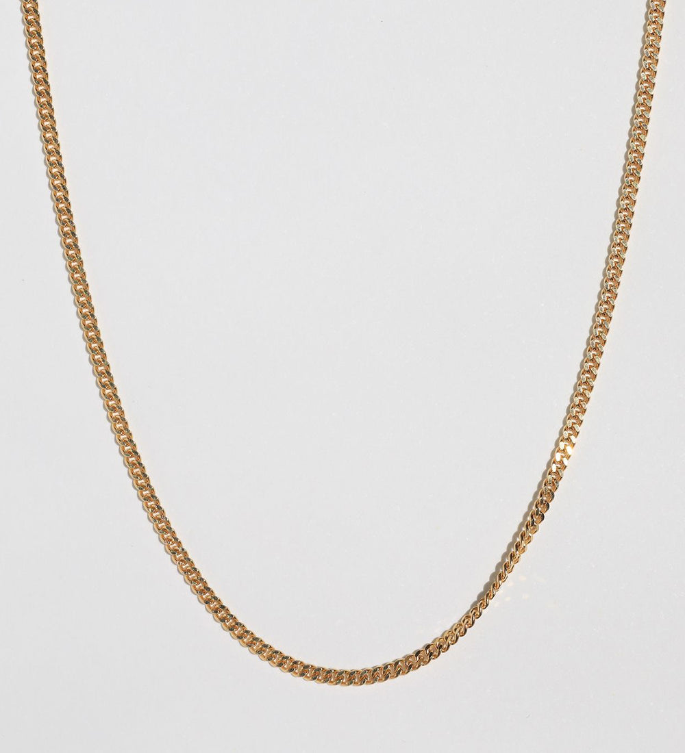vintage 14k yellow gold curb chain necklace 1980ss unique Macha Studio Greenpoint Brooklyn New York City unisex 11222