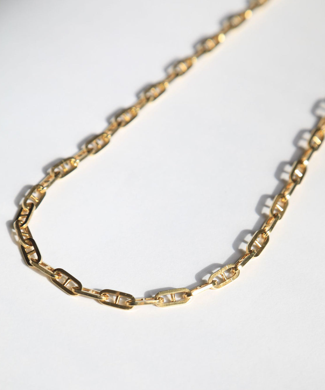 14k yellow gold textured chunky chain vintage necklace 1920s Macha Studio Greenpoint Brooklyn New York City 11222 unisex