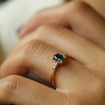 Teal Australian Sapphire Engagement Ring, Macha Studio, Greenpoint, Brooklyn NYC