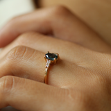 Teal Australian Sapphire Engagement Ring, Macha Studio, Greenpoint, Brooklyn NYC