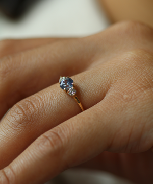 Montana Blue Sapphire Engagement Ring, Macha Studio, Greenpoint, Brooklyn NYC