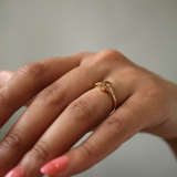 Allie Ring with Orange Sapphire