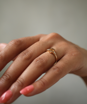 Allie Ring with Orange Sapphire