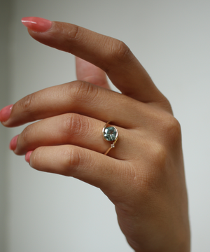 Saturn Ring Blue Sapphire