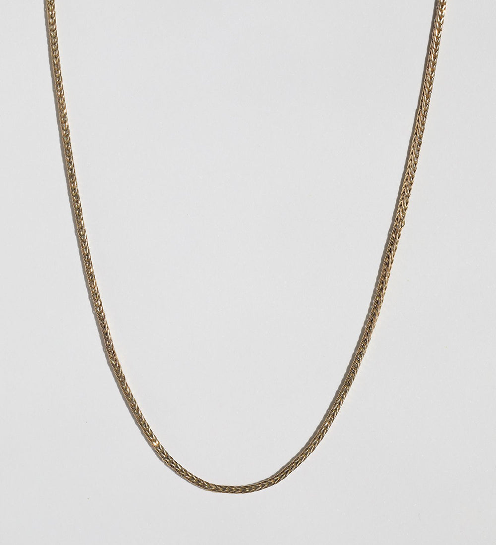 14k yellow gold textured rope vintage necklace 1980s Macha Studio Greenpoint Brooklyn New York City 11222 unisex