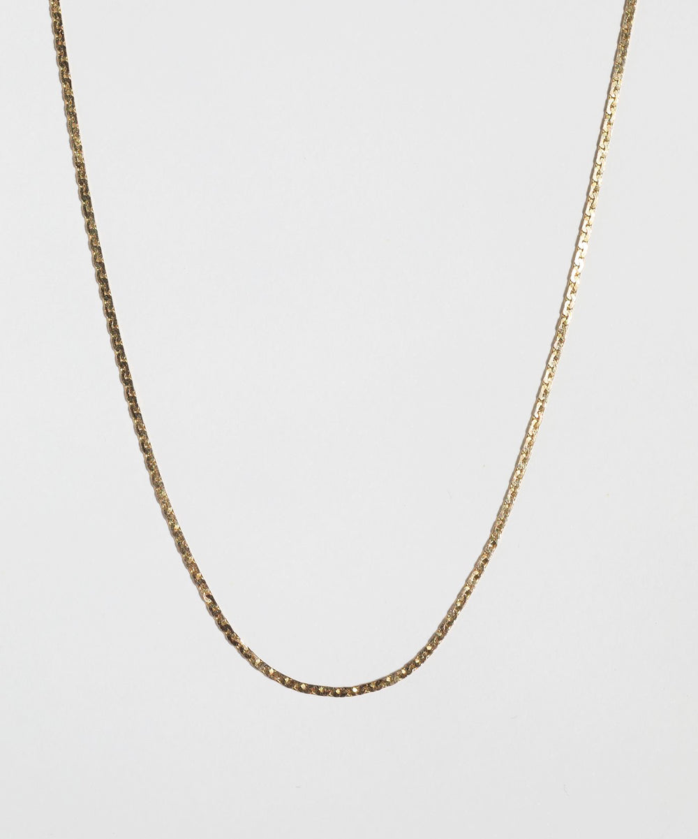 14k yellow gold textured chain vintage necklace 1980s Macha Studio Greenpoint Brooklyn New York City 11222 unisex