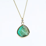 Raw Emerald Freeform Pendant 2ct