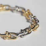 tiffany style beaded chain fine bracelet 14k white gold yellow gold, macha studio greenpoint brooklyn new york