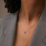 Blue Sapphire Oval Necklace