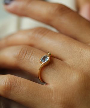 Montana Blue Sapphire Engagement Ring, Macha Studio, Greenpoint, Brooklyn NYC