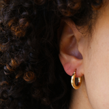 14k yellow lightweight hoops 