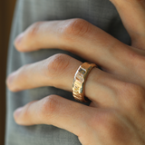 Ragged Band with Bi-Color Sapphires (Montana)