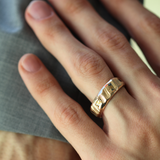 Ragged Band with Bi-Color Sapphires (Montana)