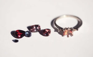 Custom jewelry MachaStudio, engagement ring, wedding band, Brooklyn, New York.