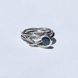 Engagement Ring Stack with Sapphire by Macha Studio. Brooklyn, New York
