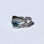Engagement Ring Stack with Sapphire by Macha Studio. Brooklyn, New York