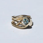 Engagement Ring Stack with Sapphire by Macha Studio. Brooklyn, New York
