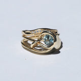 Engagement Ring Stack with Sapphire by Macha Studio. Brooklyn, New York