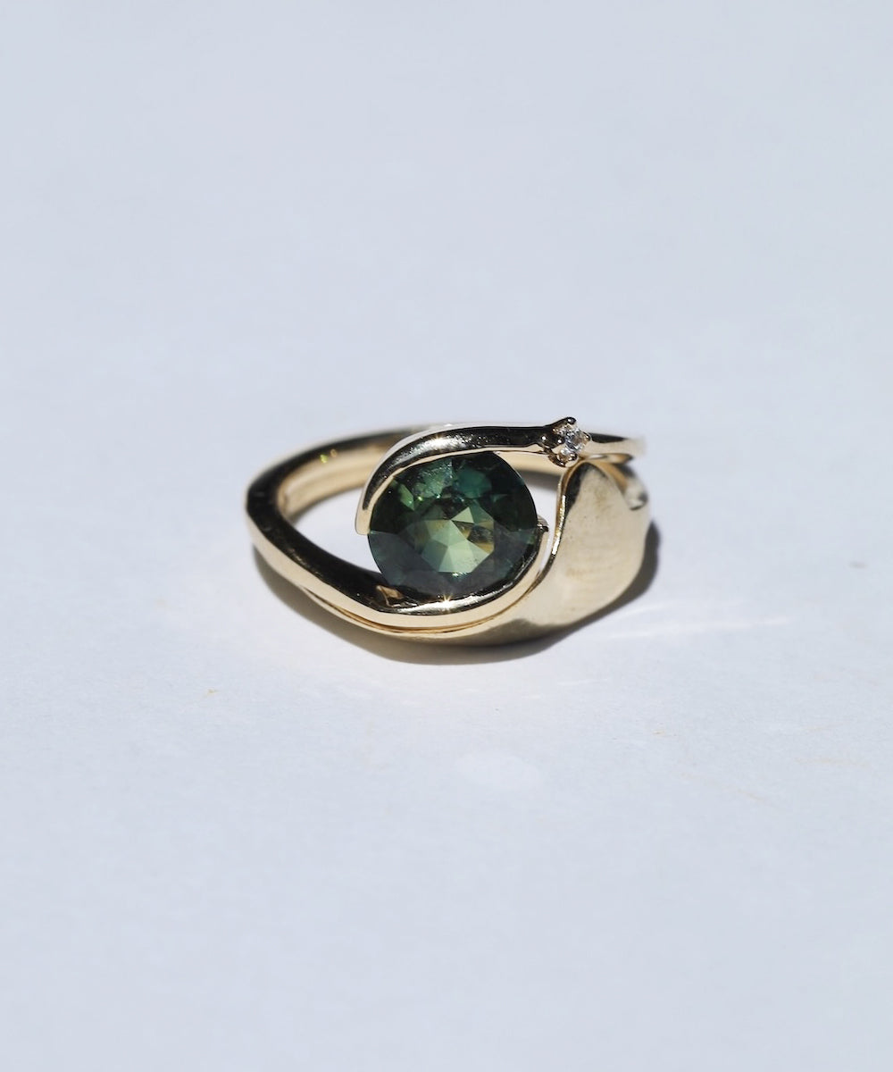 Engagement Ring Stack with Sapphire by Macha Studio. Brooklyn, New York