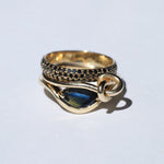 Engagement Ring Stack with Sapphire by Macha Studio. Brooklyn, New York