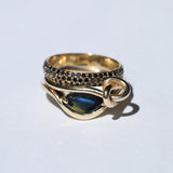 Engagement Ring Stack with Sapphire by Macha Studio. Brooklyn, New York