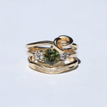 Engagement Ring Stack with Sapphire by Macha Studio. Brooklyn, New York