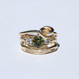 Engagement Ring Stack with Sapphire by Macha Studio. Brooklyn, New York