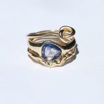 Engagement Ring Stack with Sapphire by Macha Studio. Brooklyn, New York