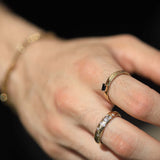 Mens 14k Yellow Gold Diamond Wedding Band Macha Studio Brooklyn New York