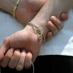 7" 14k yellow gold paper clip chain bracelet