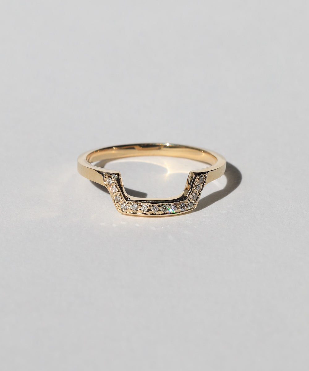 White Diamond 14k gold wedding band ring Brooklyn New York 